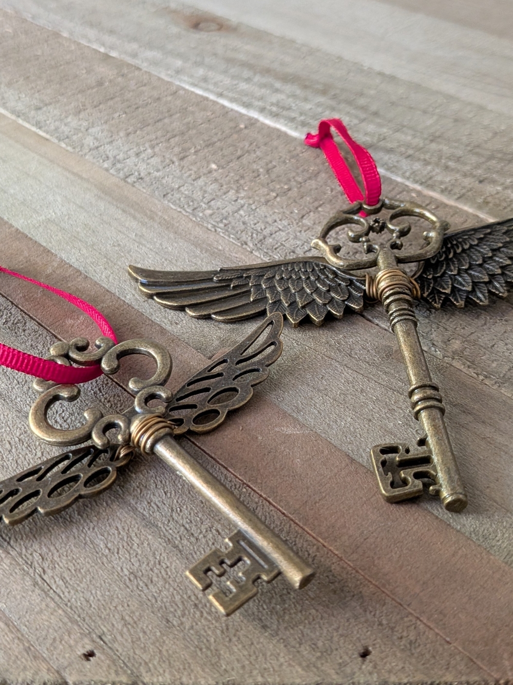 Flying Key Ornaments: Set Of Two.